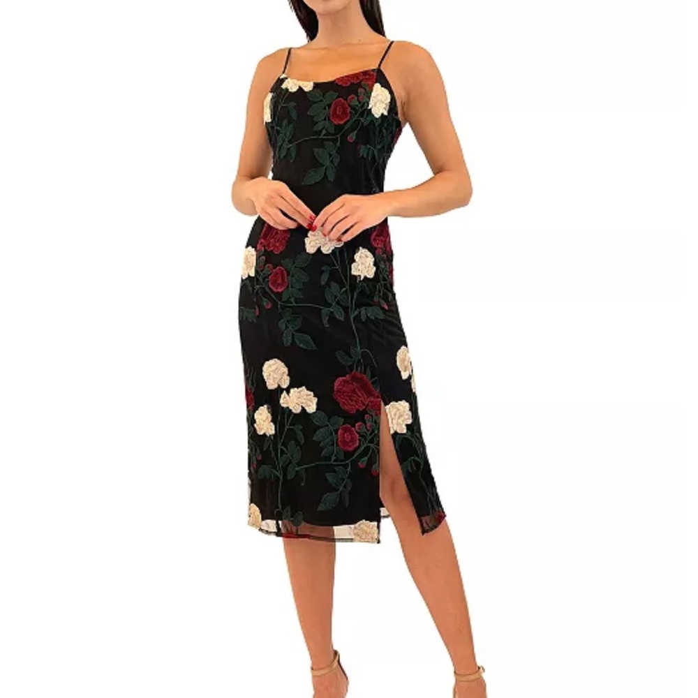 Sam Edelman Embroidered-Lace Slip Dress